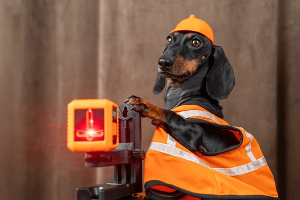 cute dog dressed construction worker 600nw 2495268995